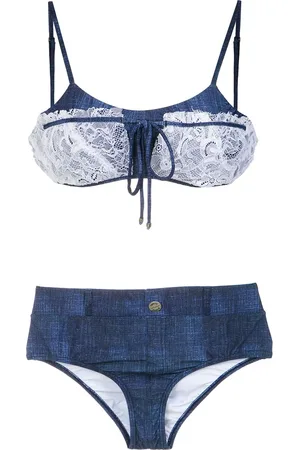 AMIR SLAMA Bikini mit Applikationen
