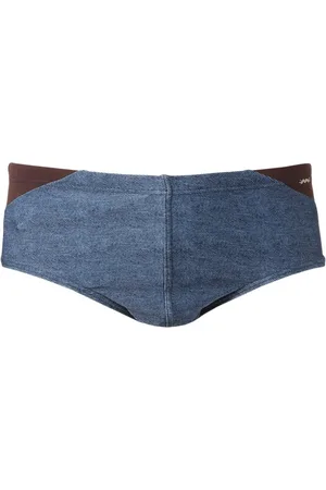 AMIR SLAMA Badehose mit Jeans-Print