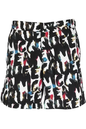 Alexander McQueen Badeshorts mit Graffiti-Print
