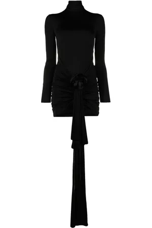 Saint Laurent Minikleid mit Rosenapplikation