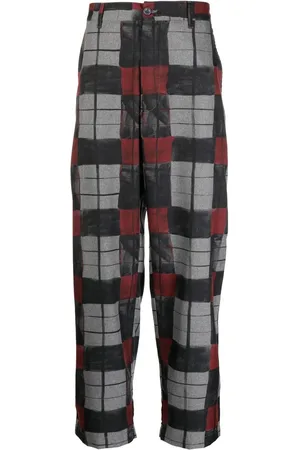 4SDESIGNS Karierte Cropped-Hose