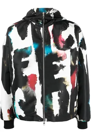 Alexander McQueen Windbreaker mit Graffiti-Print