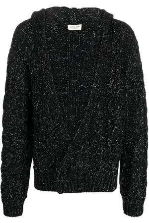 Saint Laurent Grob gestrickter Kapuzencardigan