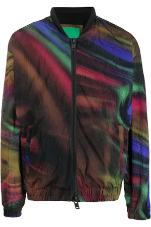 Emporio Armani Perforierte Bomberjacke mit Print