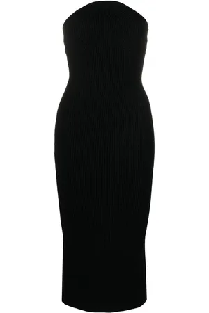 Khaite Geripptes Rumer Midikleid