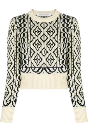 Golden Goose Geometrisch gemusterter Cropped-Pullover