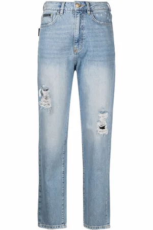 Philipp Plein Boyfriend-Jeans im Cropped-Design