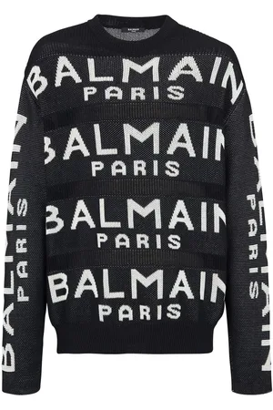 Balmain Pullover mit Intarsien-Logo