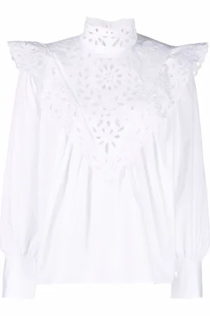 Chloé Bluse mit Lochstickerei