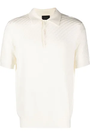 BRIONI Poloshirt aus geripptem Strick