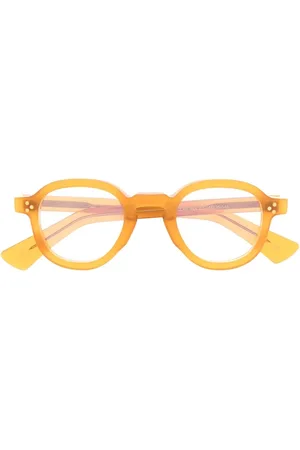 LESCA Runde Brille mit Logo-Print