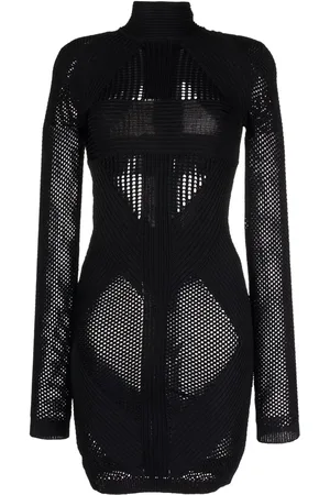 Balmain Kleid mit Lochstrickmuster