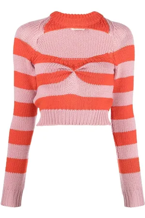 Marni Gestreifter Pullover mit Cut-Out