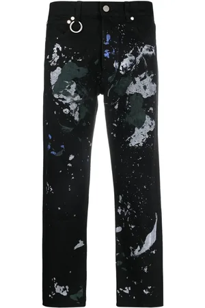 Etudes Gerade Jeans mit Farbklecks-Print