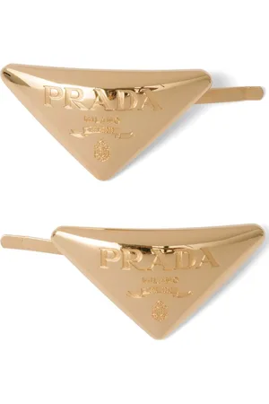 Prada 2er-Set Haarspangen mit Triangel-Logo