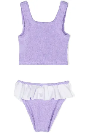 Hunza G Olive Bikini mit Rüsche
