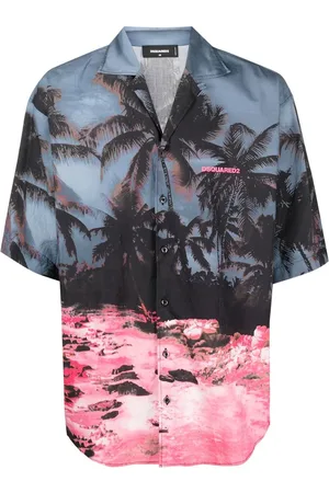 Dsquared2 Hemd mit Palmen-Print