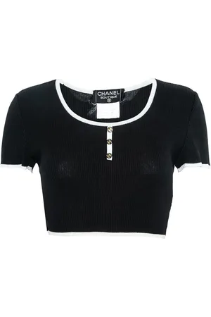 CHANEL 1995-1996 Cropped-Strickoberteil