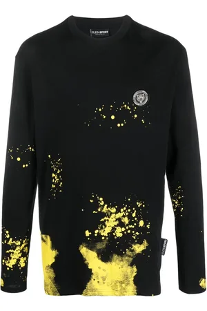 Philipp Plein Langarmshirt mit Farbklecks-Print
