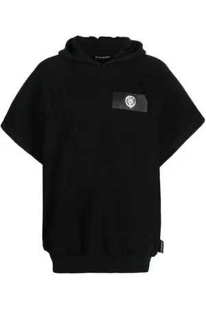 Philipp Plein Kurzärmeliger Hoodie mit Logo