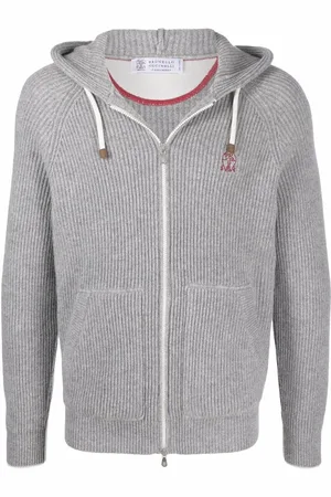 Brunello Cucinelli Gerippte Jacke mit Logo-Stickerei