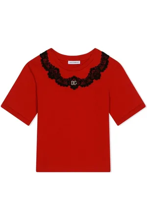 Dolce & Gabbana T-Shirt mit Spitzeneinsatz
