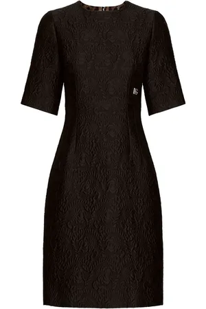 Dolce & Gabbana Jacquard-Midikleid mit Blumenmuster