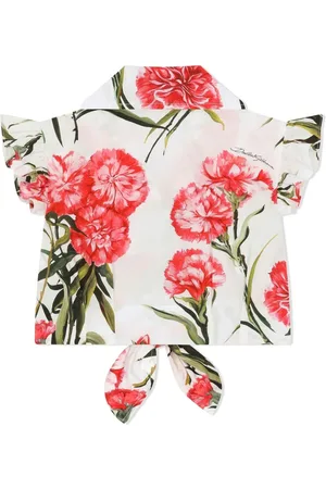 Dolce & Gabbana Gerüschte Bluse mit Blumen-Print