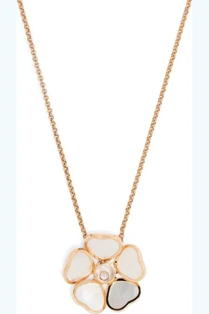 Chopard 18kt Happy Hearts Rotgoldhalskette mit Diamanten