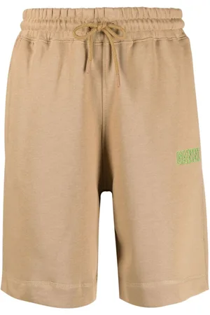 Ganni Joggingshorts mit Logo-Stickerei