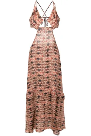 AMIR SLAMA Kleid mit Blumen-Print