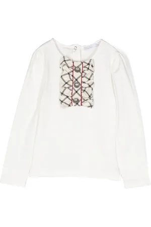 PATACHOU Langarmshirt mit karierten Schleifen