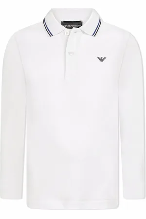 Emporio Armani Langärmeliges Poloshirt mit Logo-Print