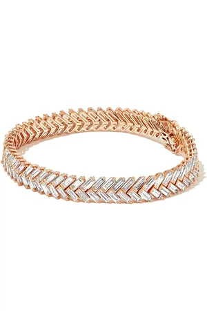 Anita 18kt Zipper Rotgoldarmband mit Diamanten