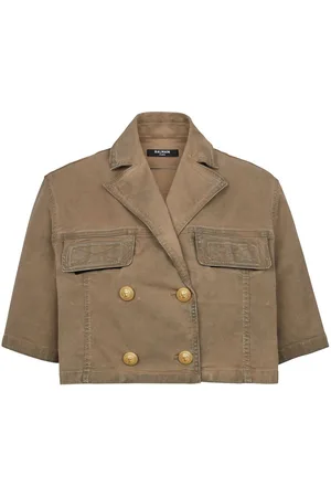 Balmain Doppelreihige Cropped-Bluse
