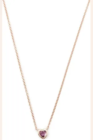EF Collection 14kt Rotgoldhalskette mit Saphir