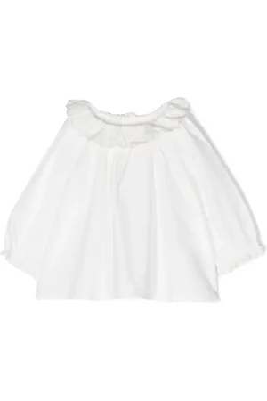BONPOINT Bluse mit gewelltem Rüschenkragen