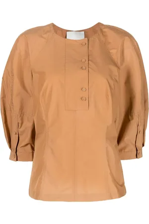 3.1 Phillip Lim Popeline-Bluse mit Puffärmeln