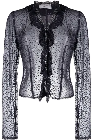 COPERNI Bluse mit Kristallverzierungen