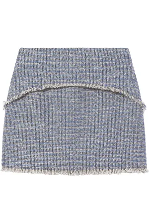 Proenza Schouler Ausgefranster Tweed-Minirock