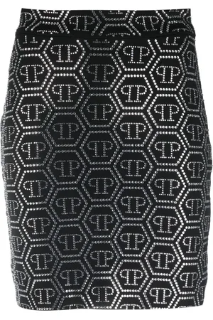 Philipp Plein Kristallverzierter Minirock
