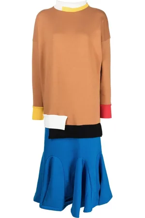 ENFÖLD Kleid in Colour-Block-Optik