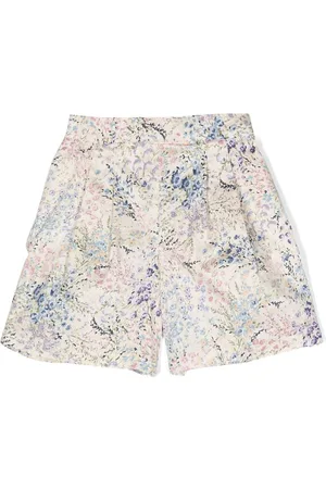 Simonetta Bundfaltenshorts mit Blumen-Print