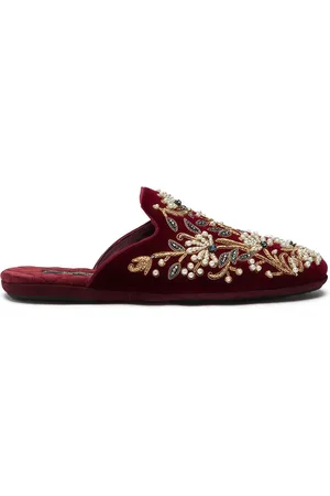 Dolce & Gabbana Slipper mit Perlenstickerei