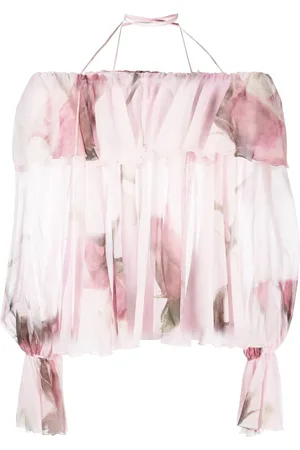 BLUMARINE Bluse mit Blumen-Print