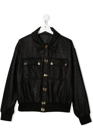 Balmain Bomberjacke im Metallic-Look