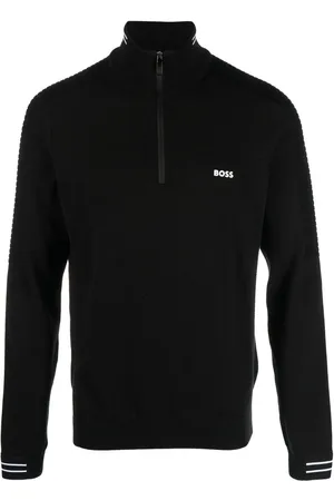 HUGO BOSS Pullover mit Stehkragen