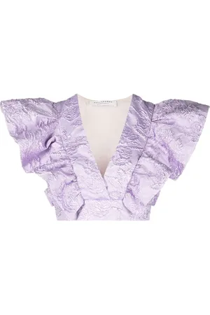 Serafini Cropped-Top mit Blumenmuster