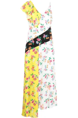 Msgm Midikleid mit Blumen-Print