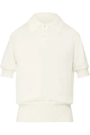 Maison Margiela Gestricktes Poloshirt mit Ziernähten